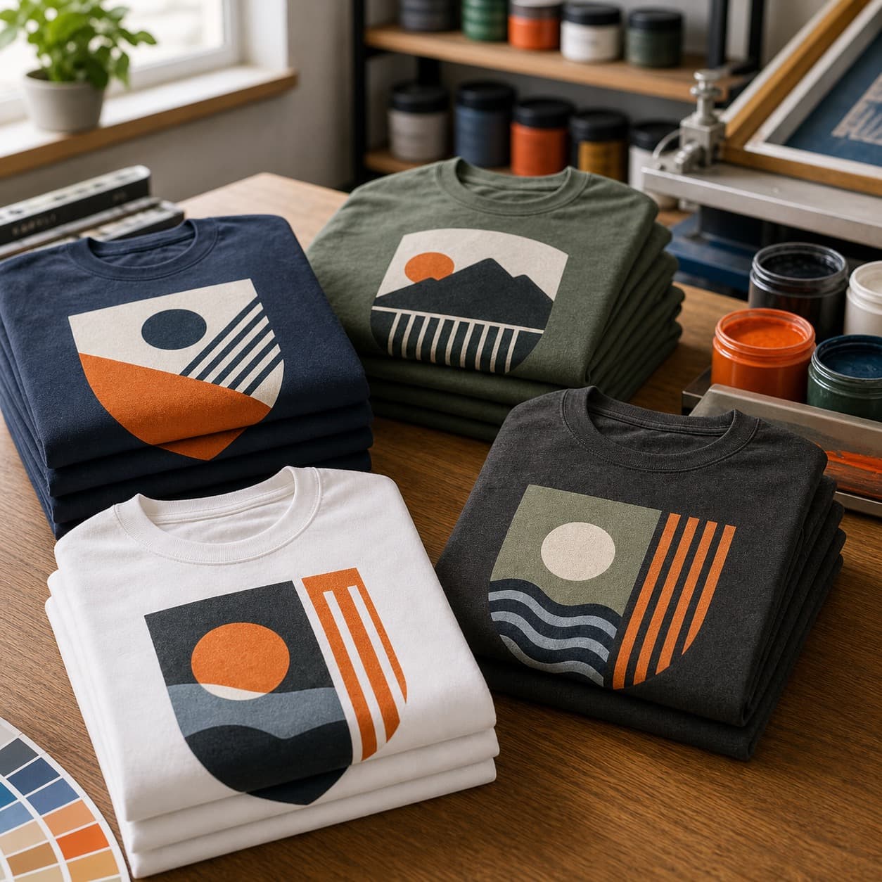 Custom team t-shirts arranged for pickup