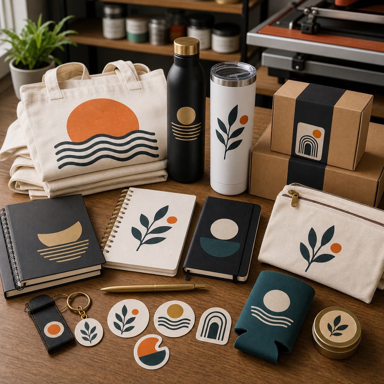 Custom promotional giveaway products for a business